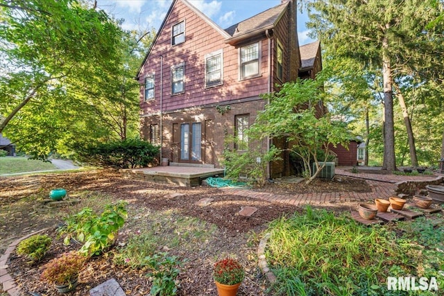 rear view of house with french doors