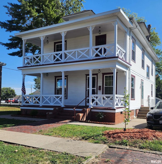 view of front of home with a porch