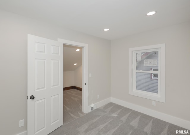 view of carpeted spare room