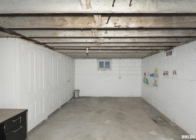 view of basement