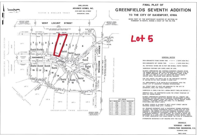 LOT5 Baraboo Ct, Davenport IA, 52804 land for sale