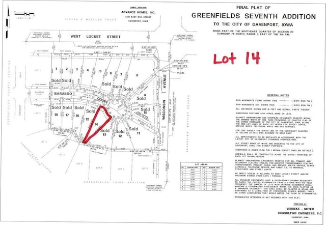 LOT14 Baraboo Ct, Davenport IA, 52804 land for sale