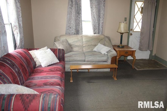 view of carpeted living room