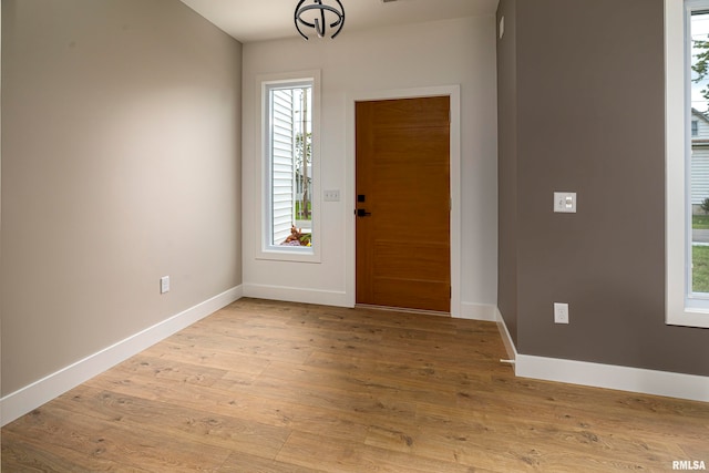 entryway featuring light hardwood / wood-style flooring