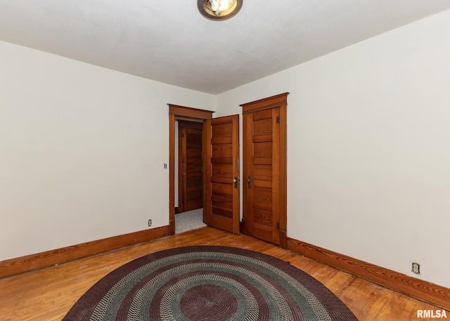 empty room featuring light wood-type flooring