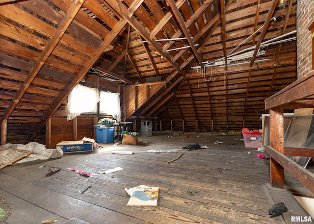 view of attic