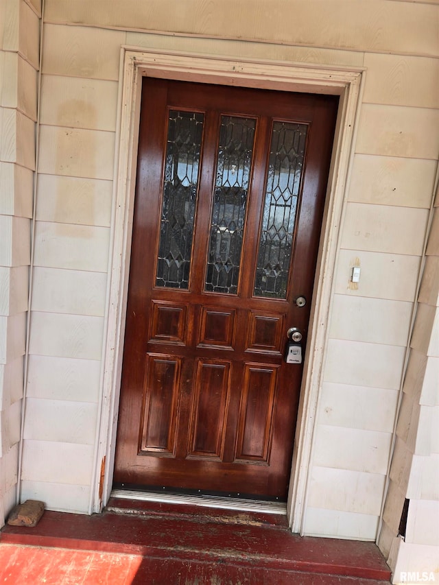 view of doorway to property