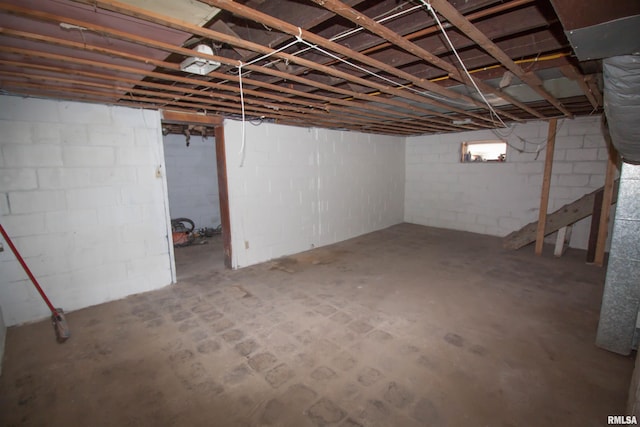 view of basement