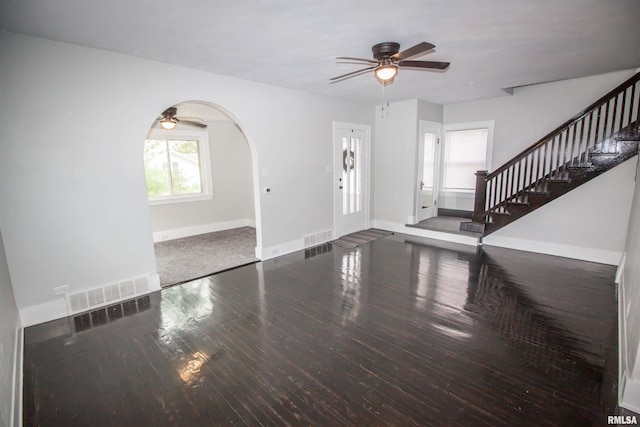 foyer entrance featuring wood-type flooring