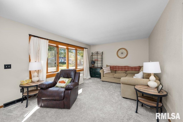 view of carpeted living room