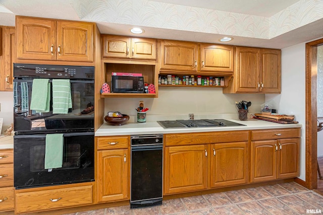 kitchen featuring black appliances