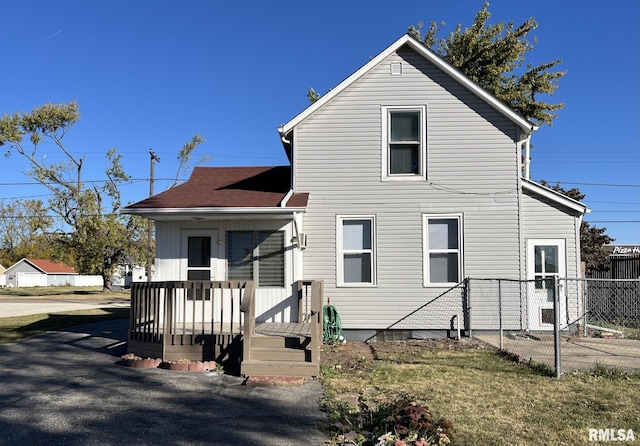 view of rear view of property