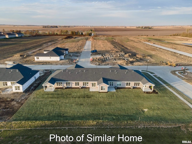 aerial view with a rural view