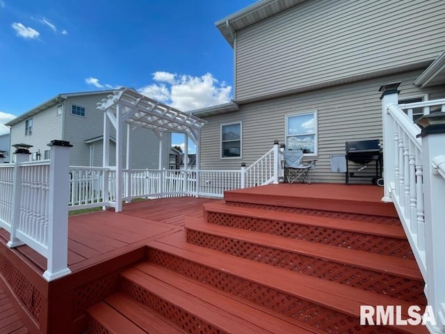 deck with a pergola