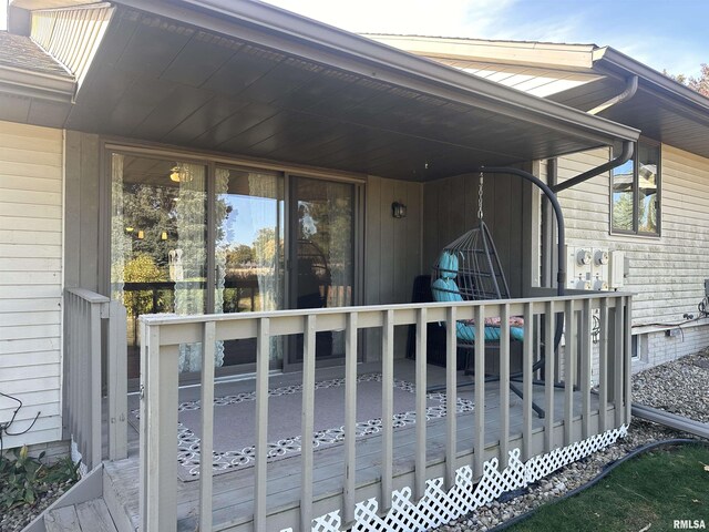 exterior space with a wooden deck