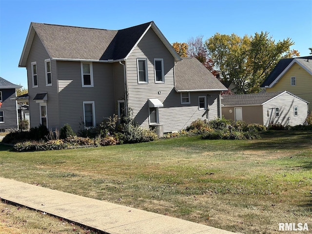 exterior space with a front yard