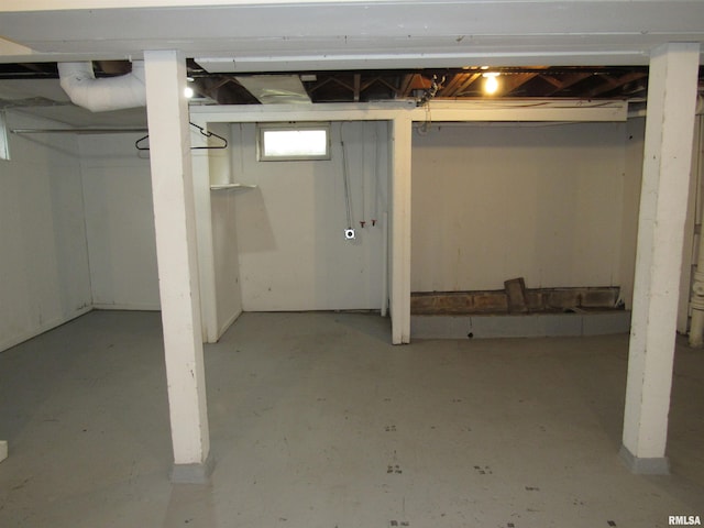 view of basement