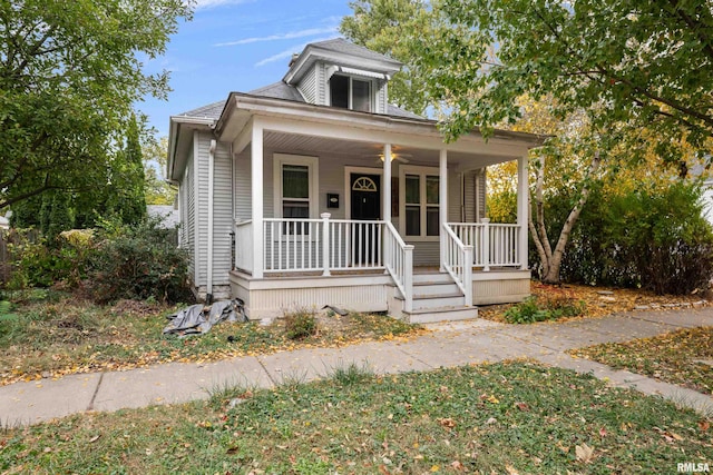 bungalow-style house with covered porch