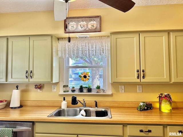 kitchen with stainless steel dishwasher and sink