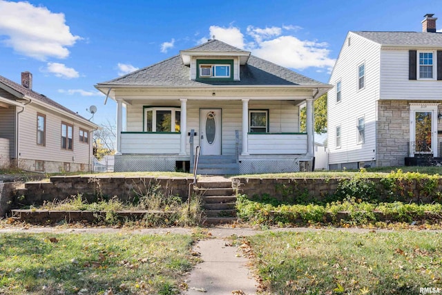 bungalow-style house featuring a porch