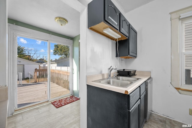 kitchen with sink and stainless steel dishwasher