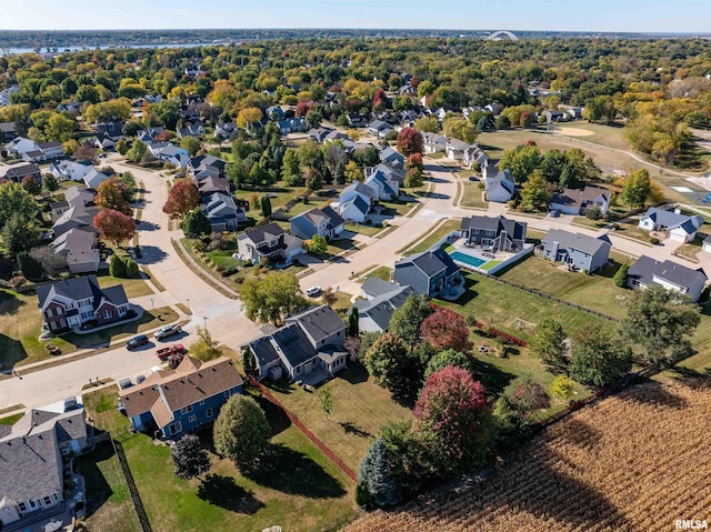 birds eye view of property