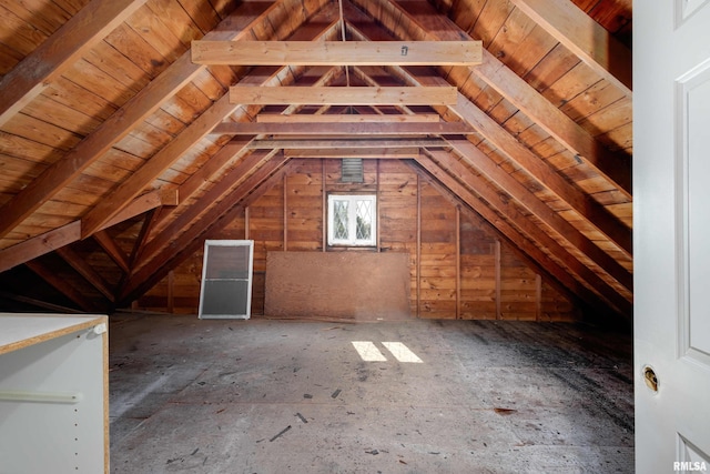 view of attic