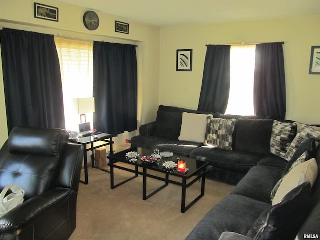 view of carpeted living room