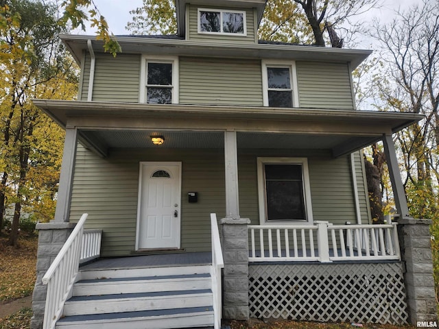 view of front facade with a porch