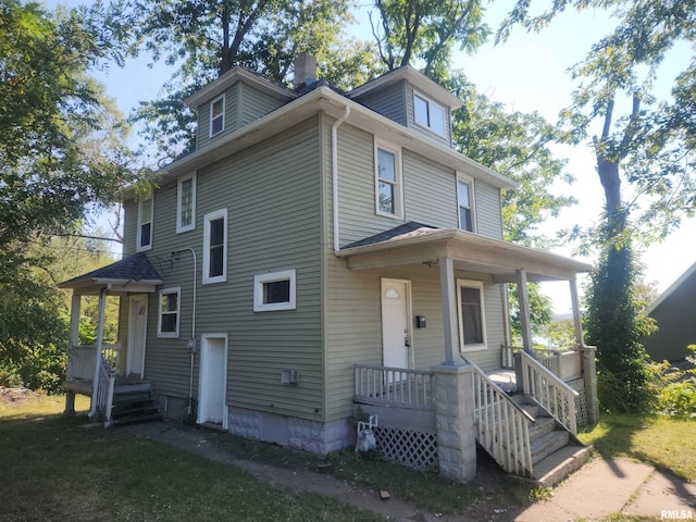 view of front of house with covered porch