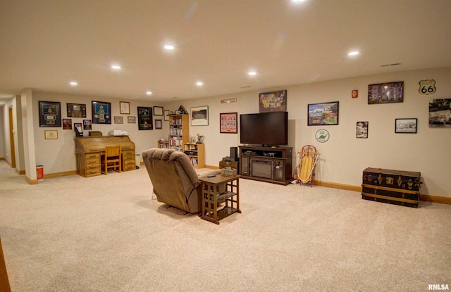 view of carpeted living room