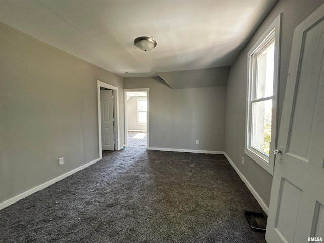 bonus room with dark carpet