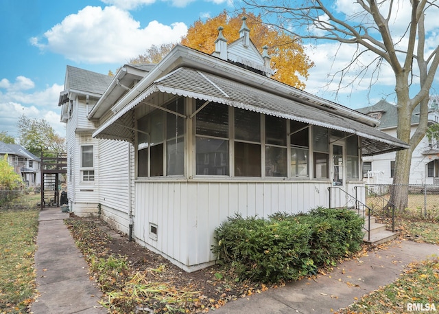 view of side of property