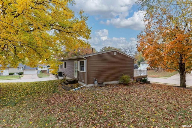 view of home's exterior with a garage