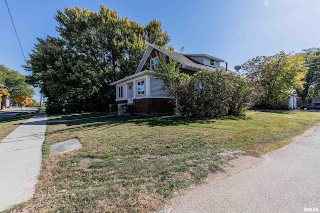 view of property exterior featuring a yard