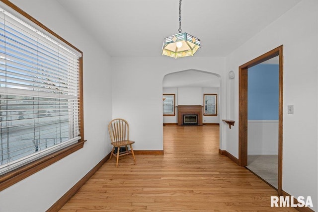 hallway featuring light hardwood / wood-style floors