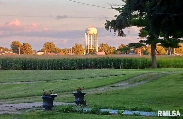 surrounding community with a yard