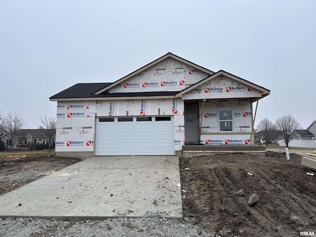 view of unfinished property