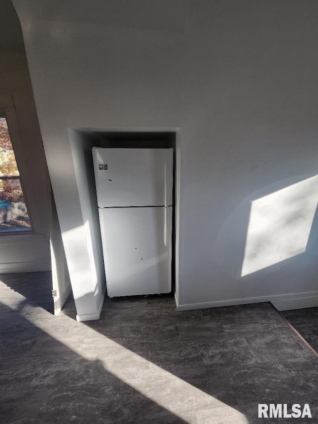 interior space with white fridge