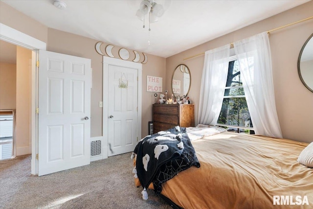 view of carpeted bedroom