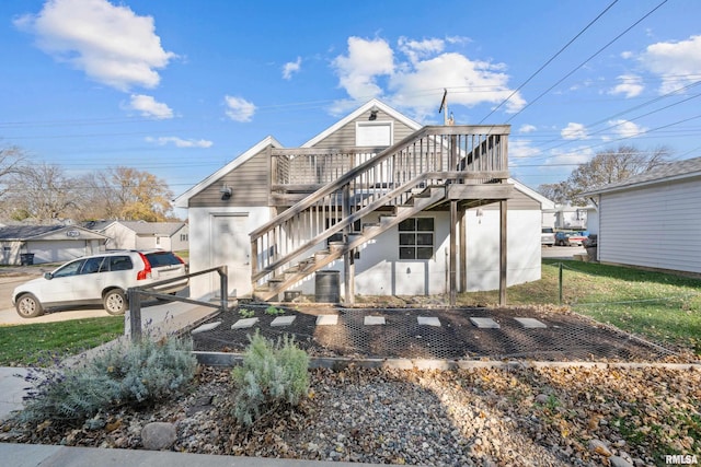 exterior space featuring a wooden deck