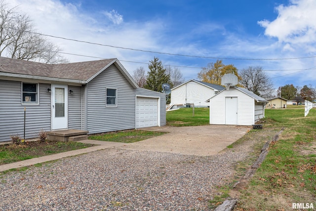 exterior space with a yard