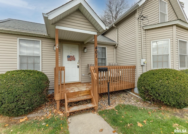 view of doorway to property