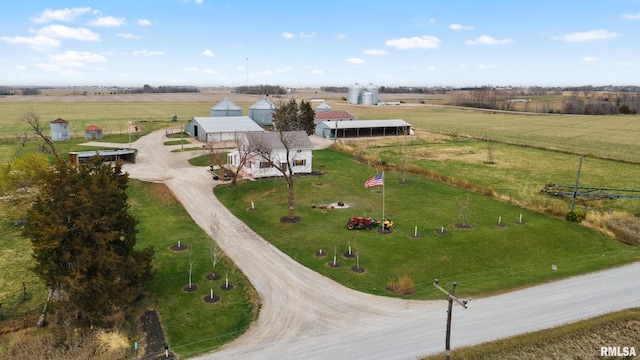 bird's eye view featuring a rural view