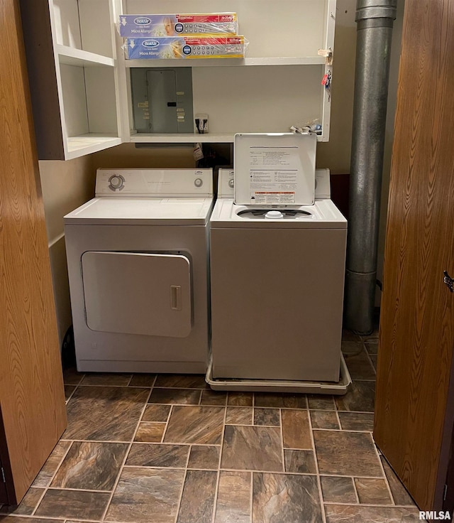 laundry room featuring washing machine and clothes dryer