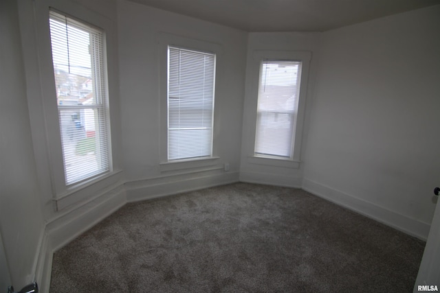 carpeted empty room with a wealth of natural light