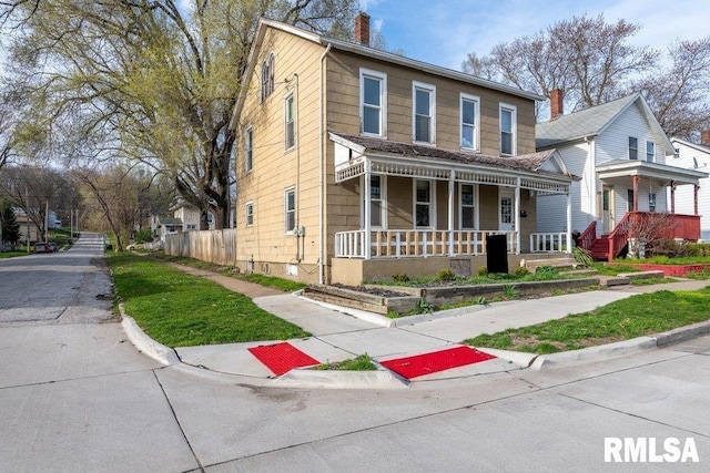 view of front facade featuring a porch