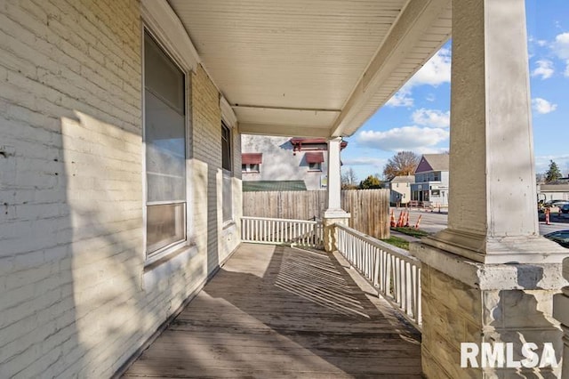 exterior space with covered porch