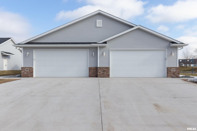 single story home with a garage