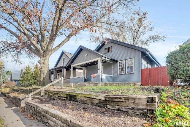 view of front of house featuring a porch